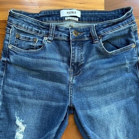 Pistola Distressed Cropped Jeans - Picture 3 of 9